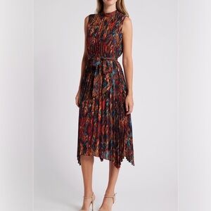 Elegant Asymmetrical Multicolor Dress